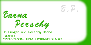 barna perschy business card